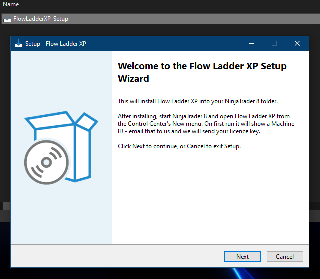 The Flow Ladder XP installer window