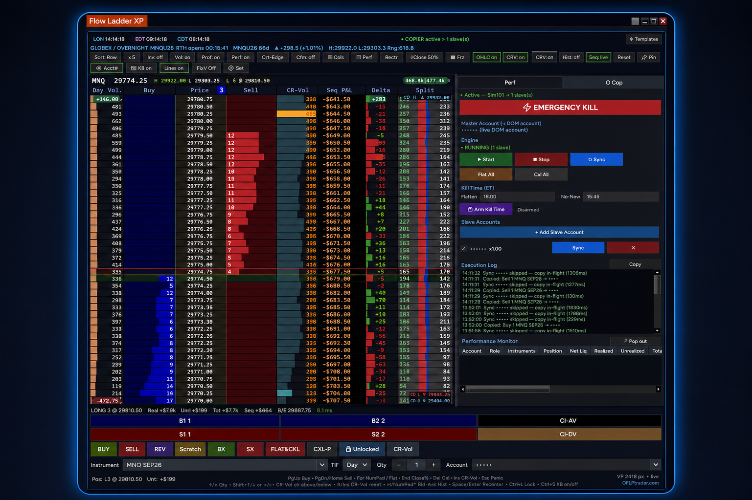 Flow Ladder XP order-flow trading cockpit